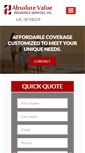 Mobile Screenshot of absolutevalueinsurance.com